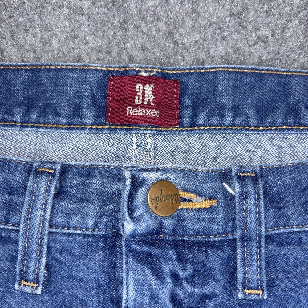 Wrangler 31MWZ Jeans Mens 44x32 Relaxed Fit Straight Leg Blue Denim Western Work - Picture 3 of 12